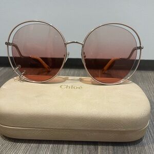 Chloe Pink Round Sunglasses
